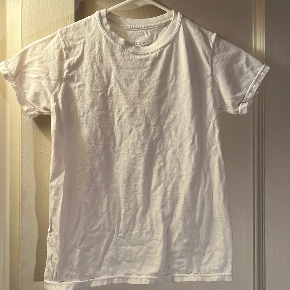 White Undershirt Hanes Shirt Sleeve T-Shirt